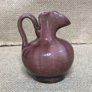 Vintage Brown Honey Pitcher Miniature Creamer Art Pottery Cottage Core Farmhouse